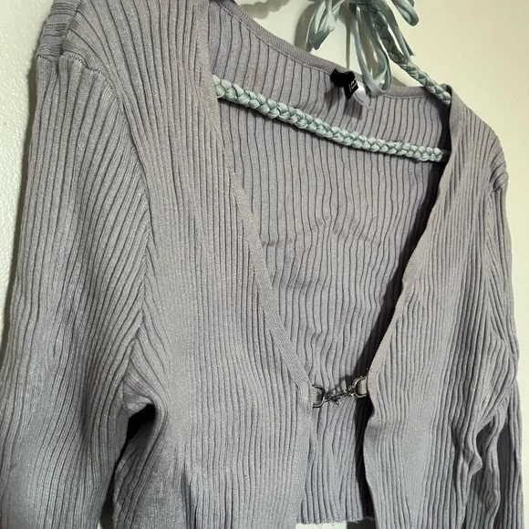 H&M Ribbed Lavender Cardigan - Picture 3 of 7